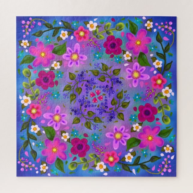 Beautiful Boho Flowers  Jigsaw Puzzle (Vertical)
