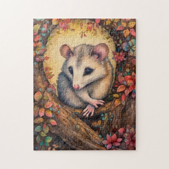 Beautiful Boho Forest Animal/Possum Jigsaw Puzzle (Vertical)