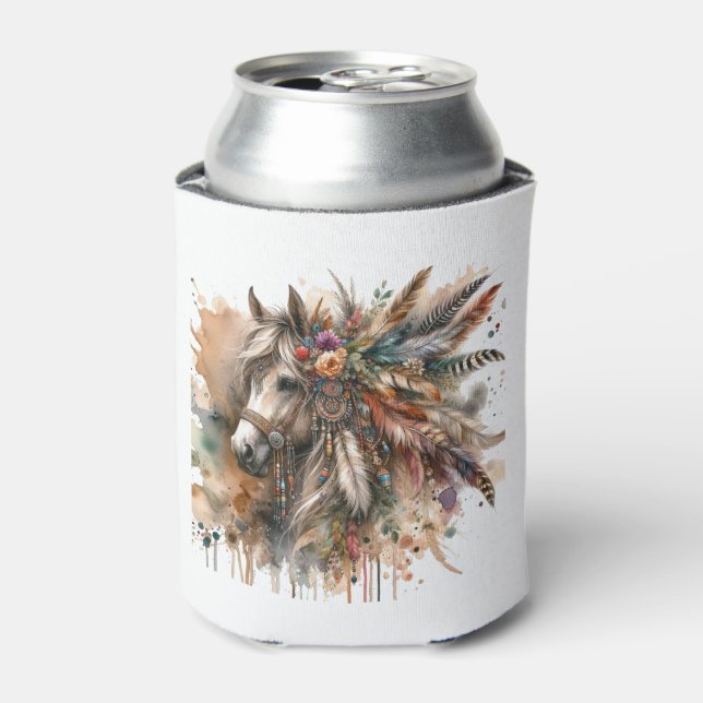 Beautiful Boho Horse  Can Cooler (Can Front)