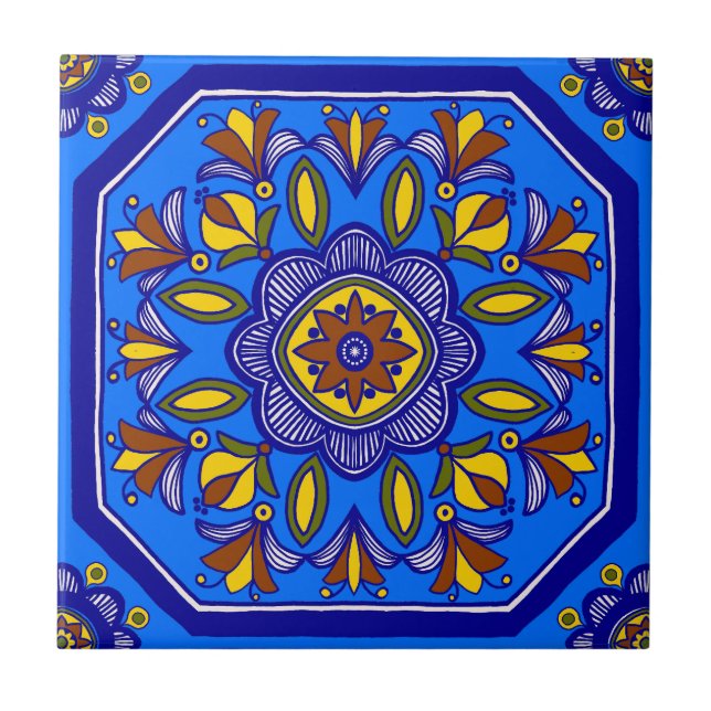 Beautiful Boho Italian Tile (Front)
