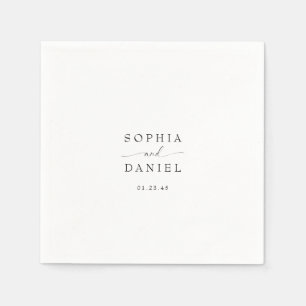 Beautiful Boho Minimalist Modern Wedding  Napkin