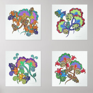 Beautiful Boho Paisley Flowers