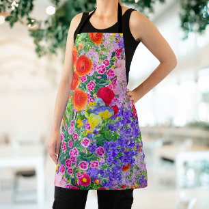 beautiful boho spring summer floral colourful apro apron