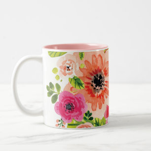 Beautiful Boho Style Colourful Floral   Mug