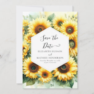 Beautiful Boho Sunflower Wedding Save The Date