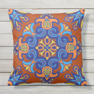 Beautiful Boho Talavera Tile Cushion