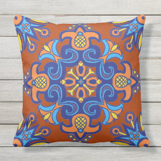 Beautiful Boho Talavera Tile Cushion