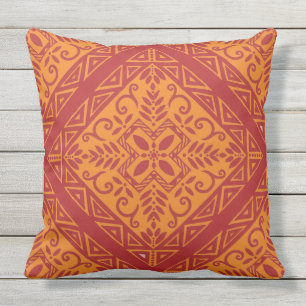 Beautiful Boho Tile Outdoor Pillow