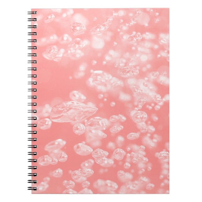 Beautiful bokeh air bubble abstract light pink pas notebook (Front)