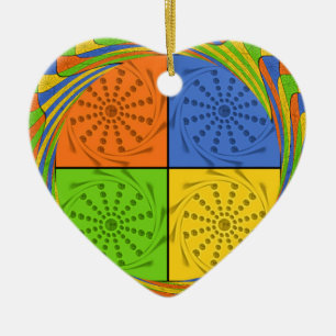 Beautiful Bold Egyptian Pattern: A Dazzling Design Ceramic Tree Decoration