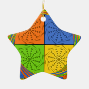 Beautiful Bold Egyptian Pattern: A Dazzling Design Ceramic Tree Decoration