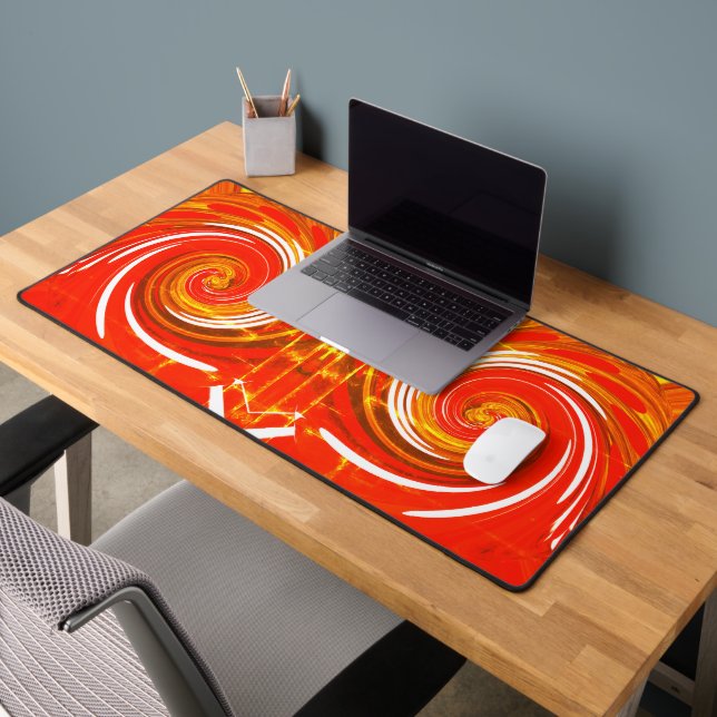 Beautiful bold whirls art desk mat (Office 2)