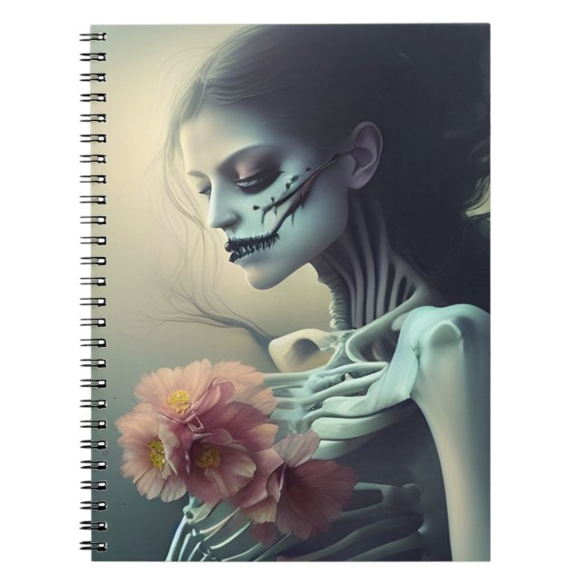 Beautiful Bones AI Generated Art Notebook (Front)