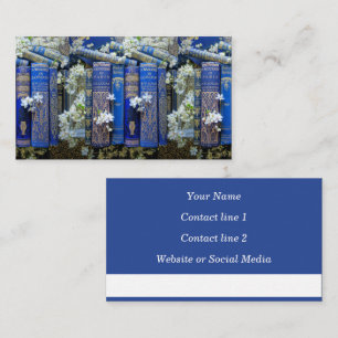 Beautiful Book Spines (Blue) Calling Card