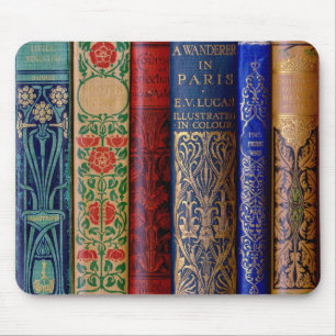 Beautiful Book Spines Mouse Mat