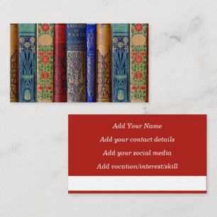 Beautiful Book Spines (Paris) Calling Card