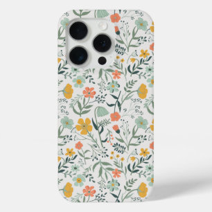 Beautiful Botanical Floral Pattern iPhone 15 Pro Case