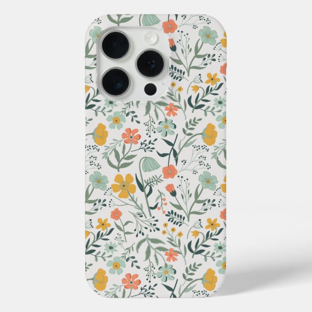 Beautiful Botanical Floral Pattern Case-Mate iPhone Case (Back)