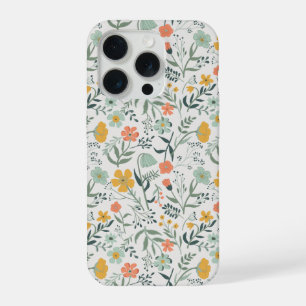 Beautiful Botanical Floral Pattern iPhone 15 Pro Case