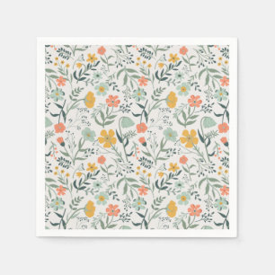 Beautiful Botanical Floral Pattern Napkin