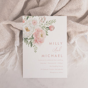 Beautiful Botanical Florals All Seasons Wedding Invitation