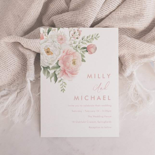 Beautiful Botanical Florals All Seasons Wedding Invitation (Creator Uploaded)