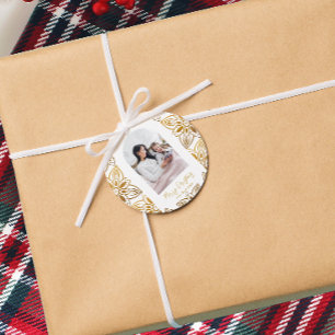 Beautiful Botanical Frame Arch Photo Christmas Favour Tags