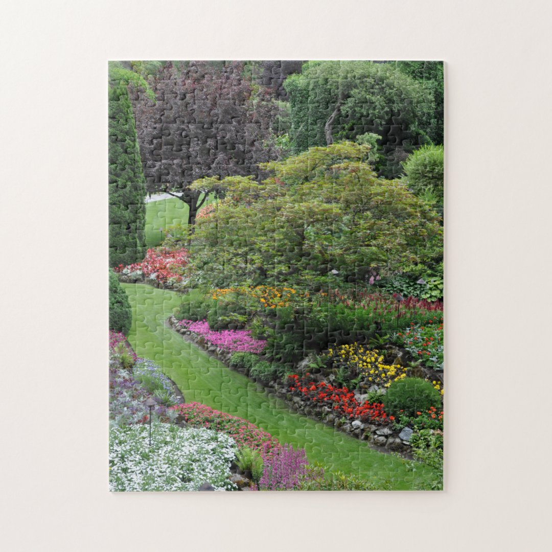 Beautiful botanical garden jigsaw puzzle Zazzle