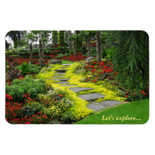Beautiful Botanical Park Garden Path Magnet