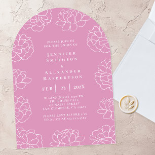 Beautiful Botanical Purple Wedding Invitation