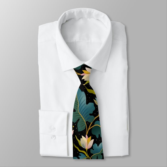 Beautiful Botanical Tie (Tied)