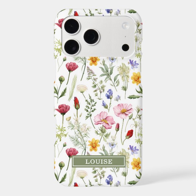 Beautiful Botanical Wildflowers Name (Back)