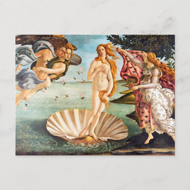 Beautiful Botticelli Venus Restored and Recolored Postcard (Front)