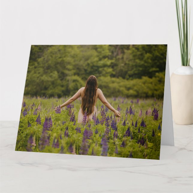beautiful boudoir with greens greeting card (Front)