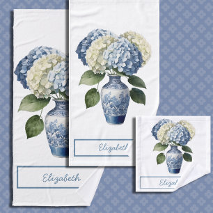 Beautiful bouquet hydrangea  bath towel set