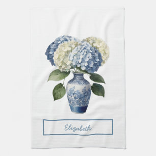 Beautiful bouquet hydrangea  tea towel