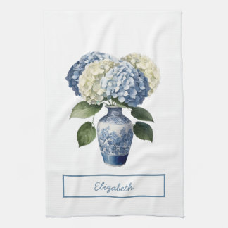 Beautiful bouquet hydrangea tea towel