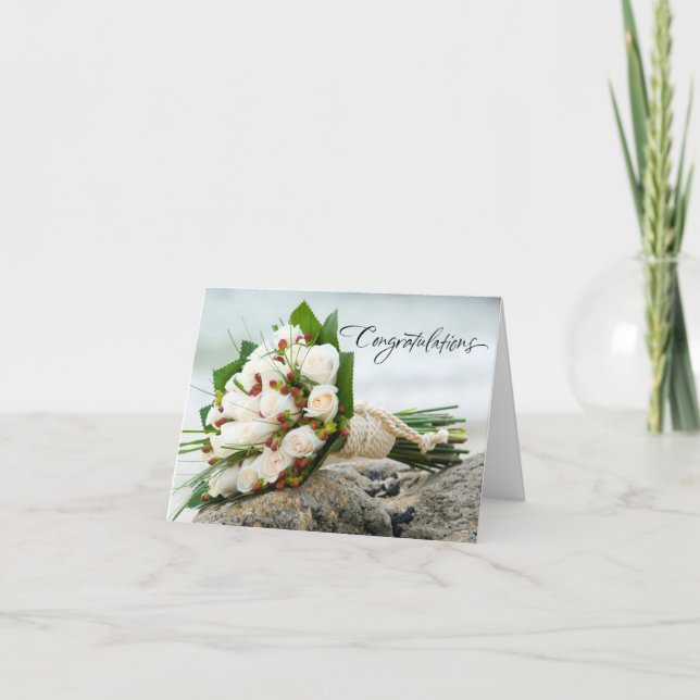 Beautiful Bouquet Wedding Card (Front)