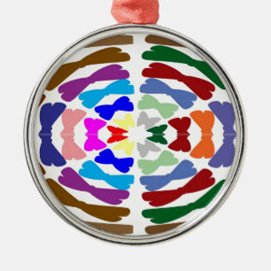 Beautiful Bow Tie Dance - Enjoy n Share Joy Metal Tree Decoration