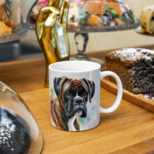 Beautiful Boxer Dog in Watercolor Coffee Mug