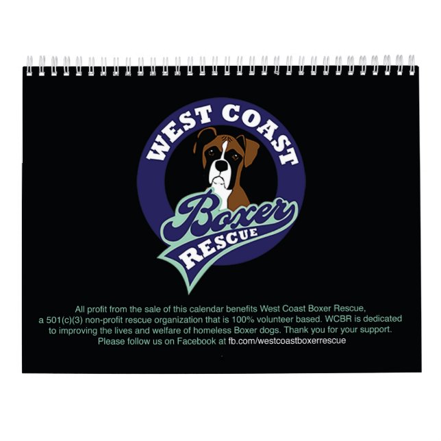 Beautiful Boxers 2021 Calendar (Back)