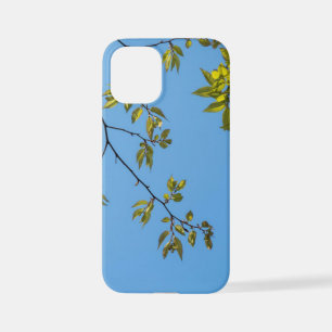 beautiful branch with green and yellow leaves hug iPhone 12 mini case