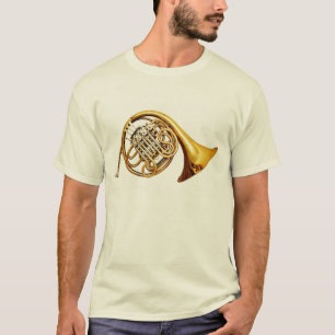 Beautiful Brass French Horn Musical Instrument T-Shirt