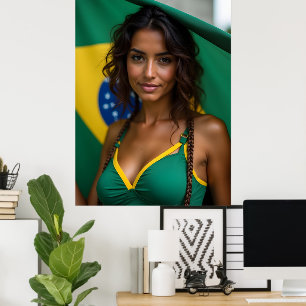 Beautiful Brazilian woman Poster