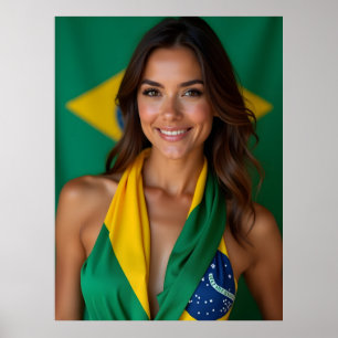 Beautiful Brazilian woman Poster
