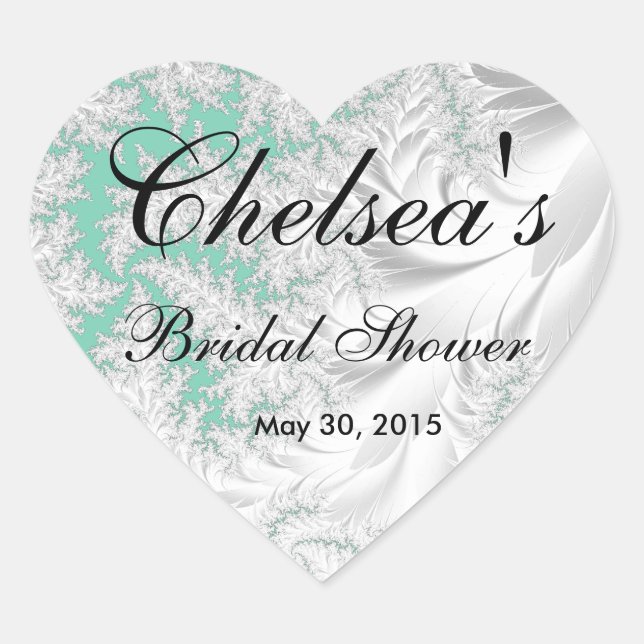 Beautiful Bridal Shower | DIY Background Colour Heart Sticker (Front)