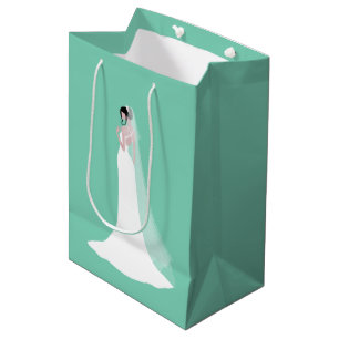 Beautiful Bride in Bridal Gown Medium Gift Bag