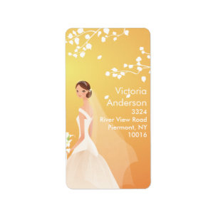 Beautiful Bride Return Address Labels. Label