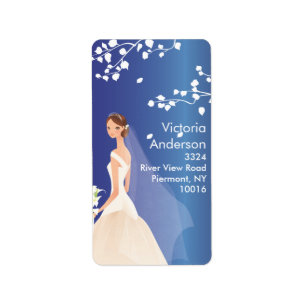 Beautiful Bride Return Address Labels. Label
