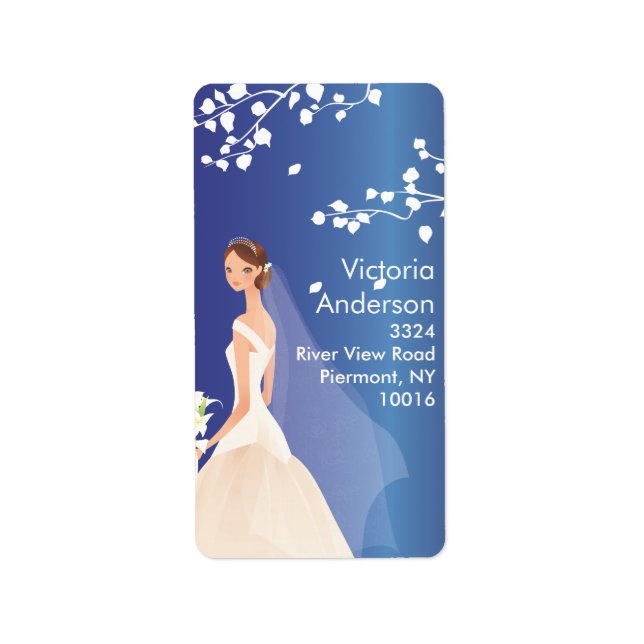 Beautiful Bride Return Address Labels. Label (Front)